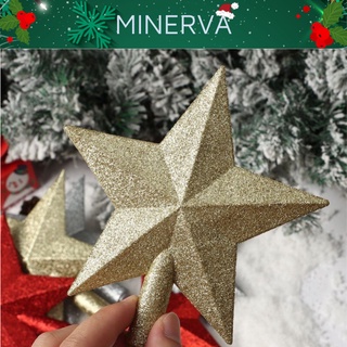 GIÁNG SINH Ngôi sao kim tuyến 15 cm 3 màu trang trí giáng sinh treo chóp đỉnh cây thông