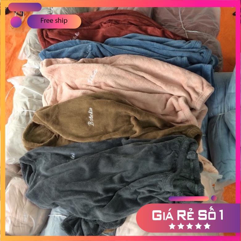Freeship - Bộ đồ ngủ dài tay nhung ấm áp họa tiết thêu, thời trang thu đông (sẵn hàng) | BigBuy360 - bigbuy360.vn