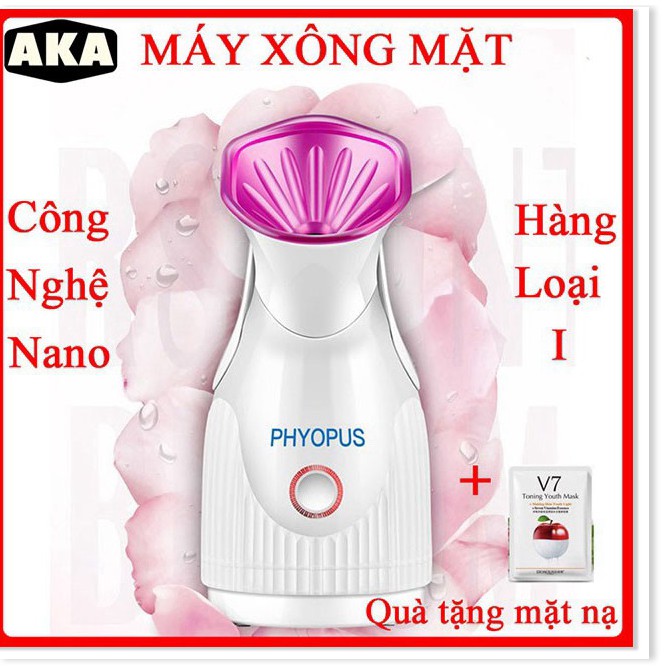 Máy Xông Mặt chính hãng | Máy Xông Hơi Mặt nóng mini loại tốt cao cấp PHYOPUS giúp chăm sóc da mặt tốt hơn - Aka mart