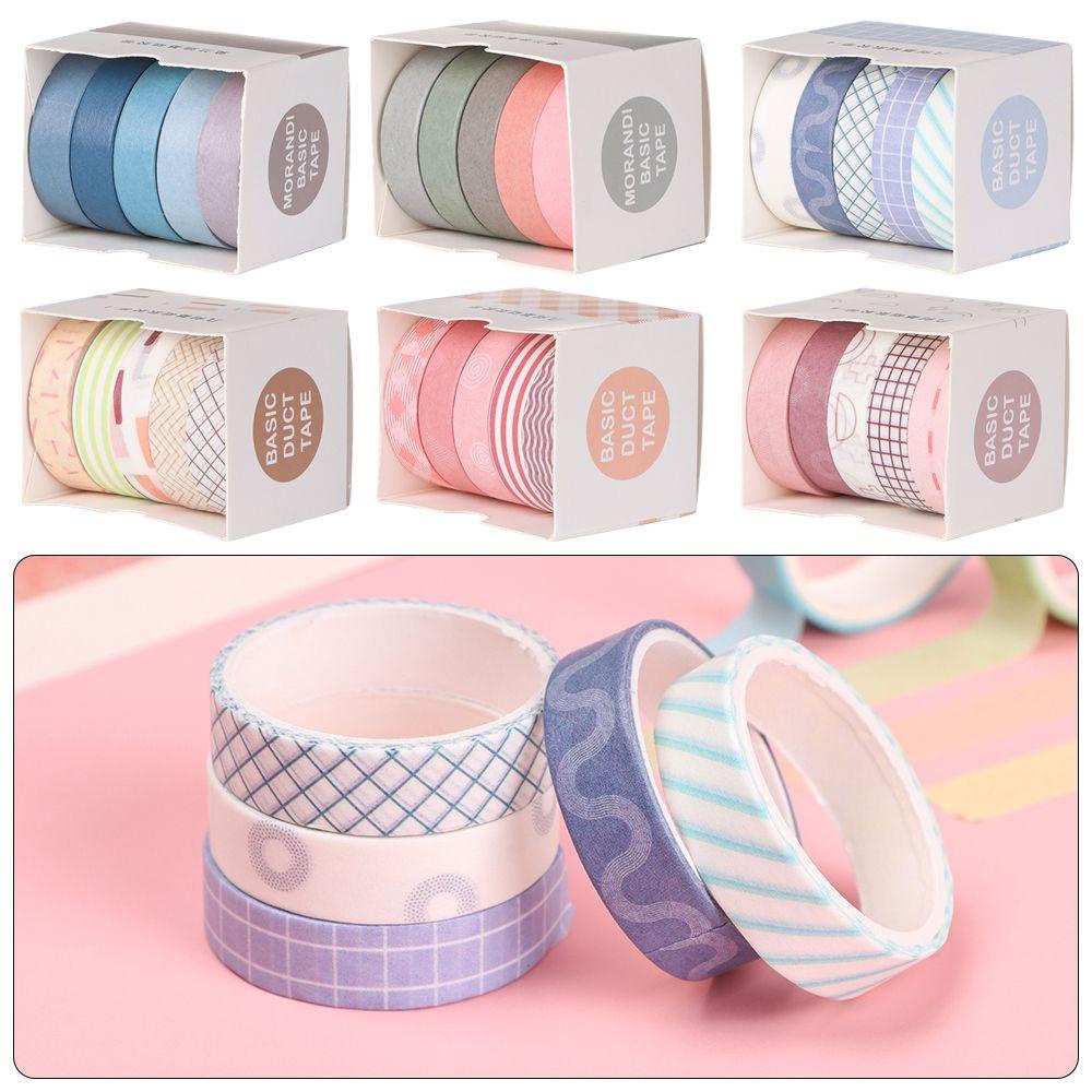 PISTA Set Cuộn Băng Dính Washi Họa Tiết Hoạt Hình Trang Trí Sổ Tay