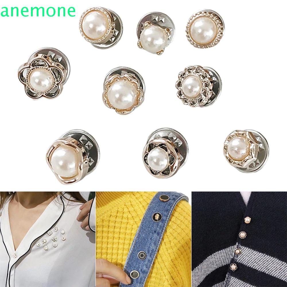 Bộ 10 ghim cài áo sơ mi/áo sơ mi/ khăn quàng cổ đính ngọc trai tùy chỉnh phong cách Hàn Quốc thời trang cho nam và nữ