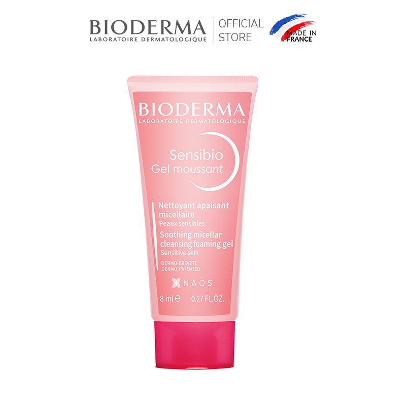 [HB Gift] Gel rửa mặt tạo bọt cho da nhạy cảm Bioderma Sensibio Gel Moussant - 8ml