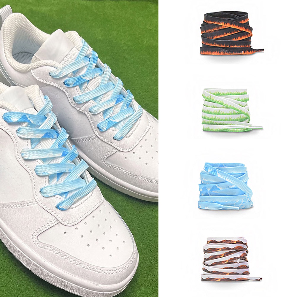 1 Cặp Dây Giày Co Giãn Nhuộm Màu Cầu Vồng Thời Trang 100 / 120 / 140 / 160CM