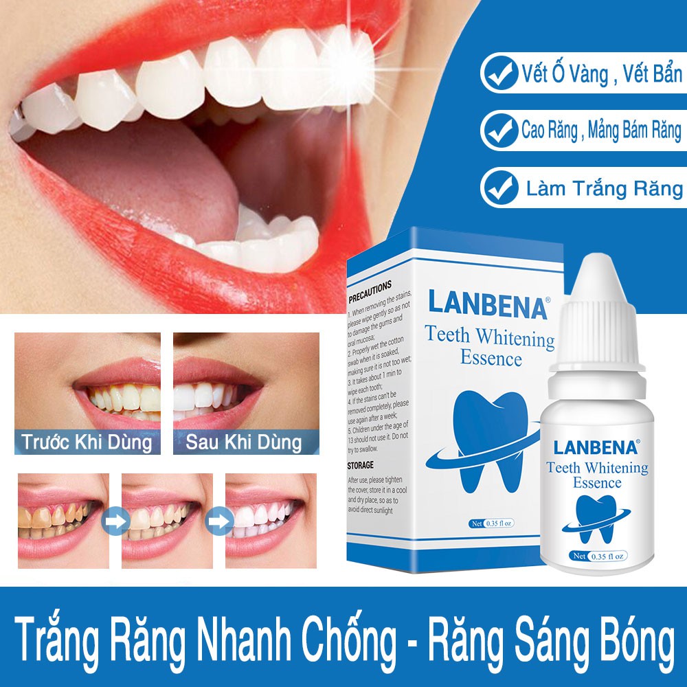 [Hàng Nhập Khẩu] LANBENA Tinh Chất Tẩy Trắng Răng Làm Sạch Răng Khử Mùi Hôi Whitening Teeth Essence 10ml