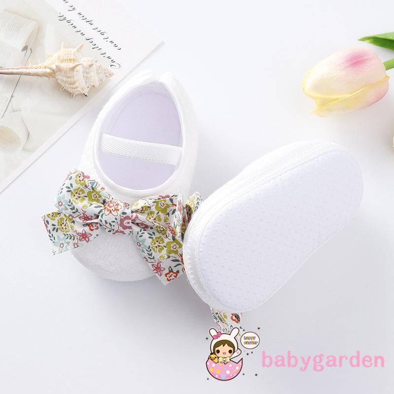 Giày Đế Mềm Thắt Nơ Chống Trượt Cho Bé Gái