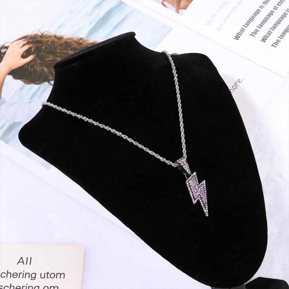 ESPO Vòng cổ Đính Đá Zircon Phong Cách Hiphop Thời Trang Cho Nam