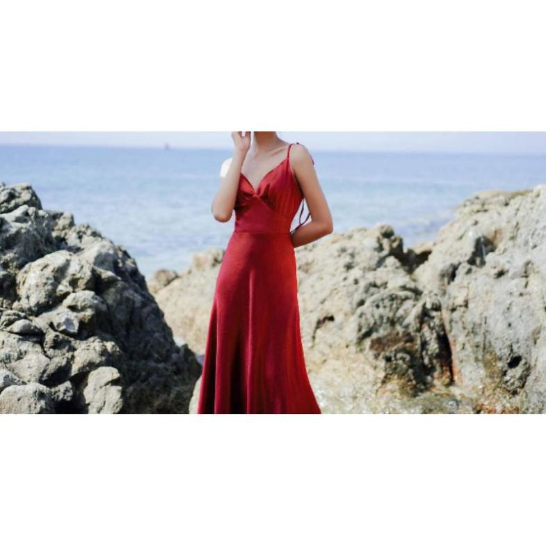 Vải Lụa Latin cao cấp màu đỏ tươi-Sexy quyến rũ-Nổi bật quý phái-Cực hợp may váy 2 dây-Đầm dạ hội-Khổ 1m5 Giá 60k/m
