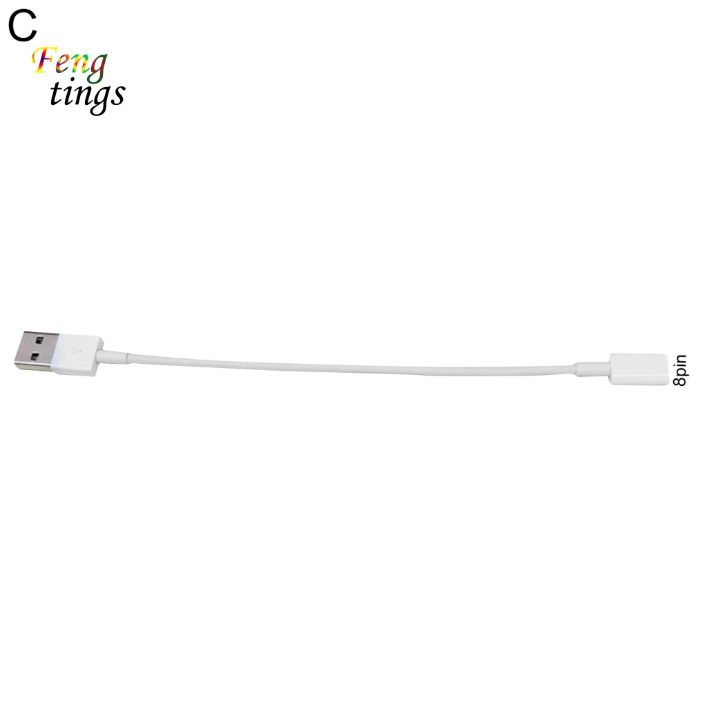[Ft] Portable Charger Wire 2A Micro USB Type-C 8Pin Data Cord Charger Wire Good Elasticity for Android Mobile Phone