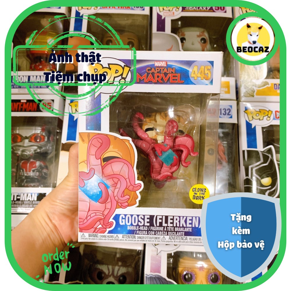 [Ship Hỏa Tốc] [Tặng Hộp Bảo Vệ] [Chính hãng] Mô hình Funko Pop Marvel mèo Goose ngoài hành tinh Avengers 445 Flerken