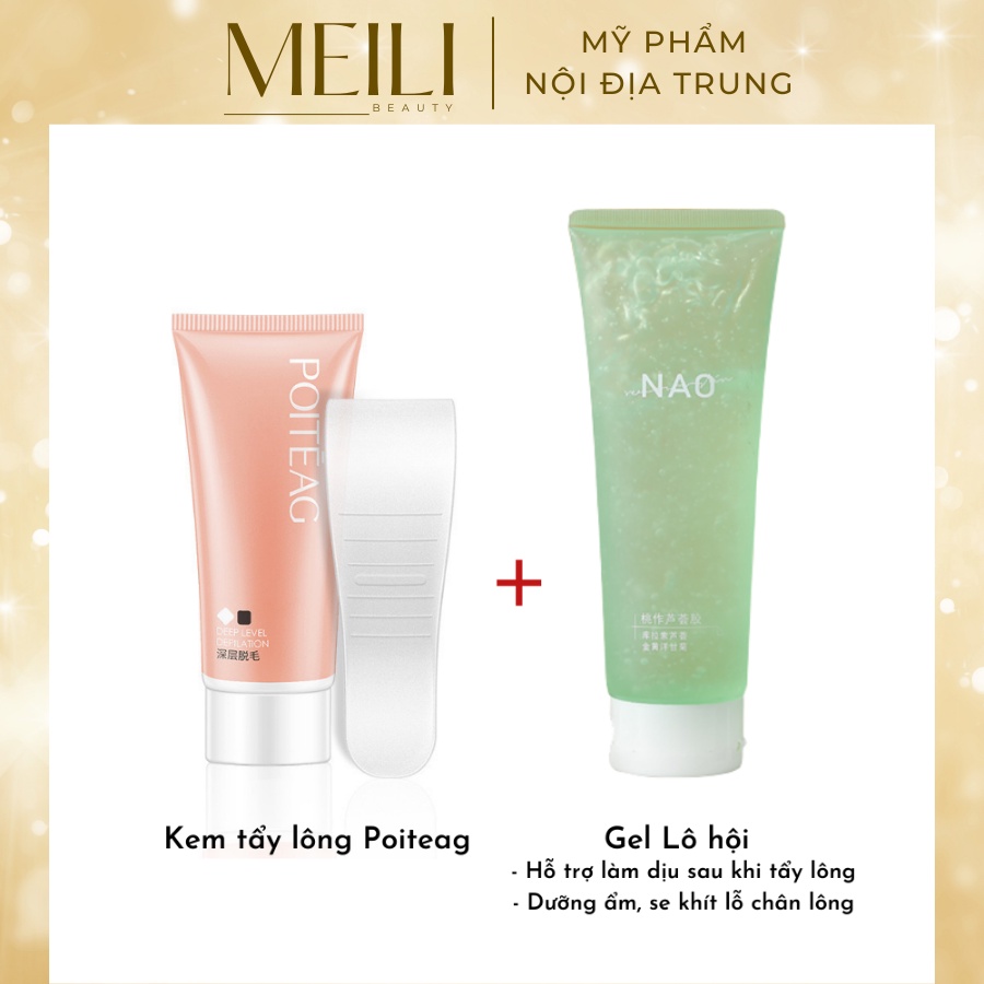 [Link mới] Kem Tẩy Lông Poiteag Lành Tính Dịu Nhẹ Làm Sạch Lông Nhanh Chóng Dễ Dàng Sử Dụng - Meili Beauty