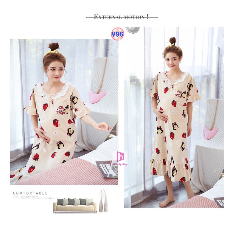 Váy Bầu Sau Sinh Cho Con Bú V3