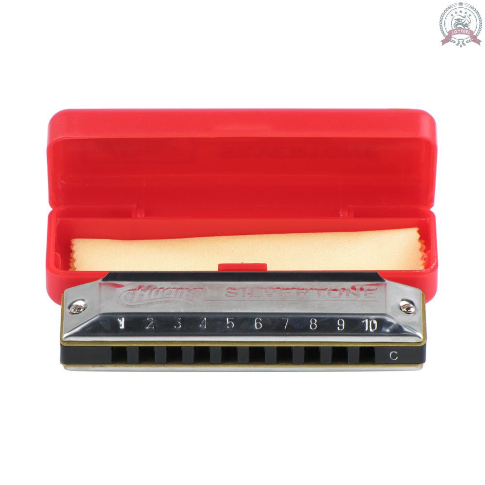 Kèn Harmonica 10 Lỗ Kèm Hộp Đựng Cho Người Mới Bắt Đầu