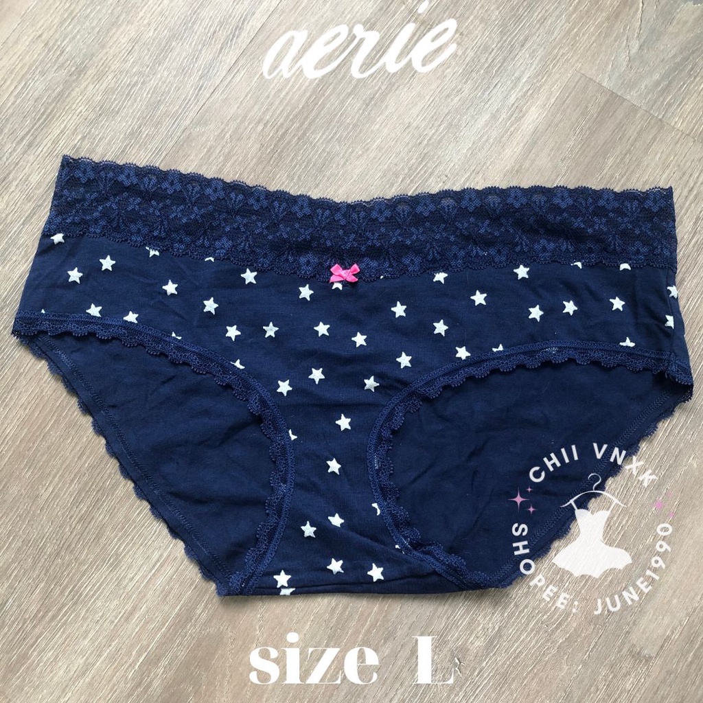Quần lót Aerie ren cotton xuất xịn size L