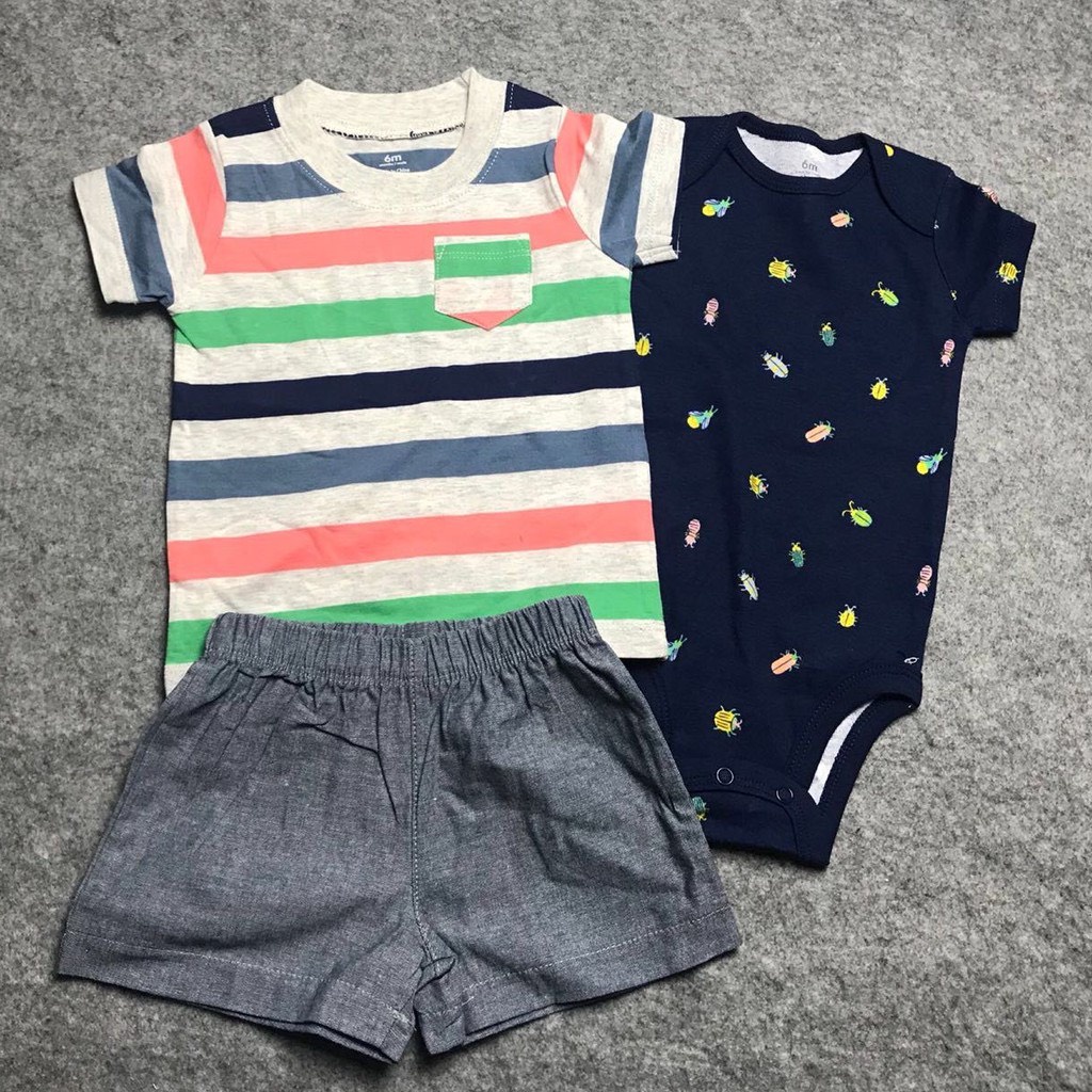 SET 3 CHI TIẾT QUẦN ÁO BÉ TRAI CAO CẤP ĐỦ MÓC HÀNG TRẺ EM TQ XUẤT DƯ