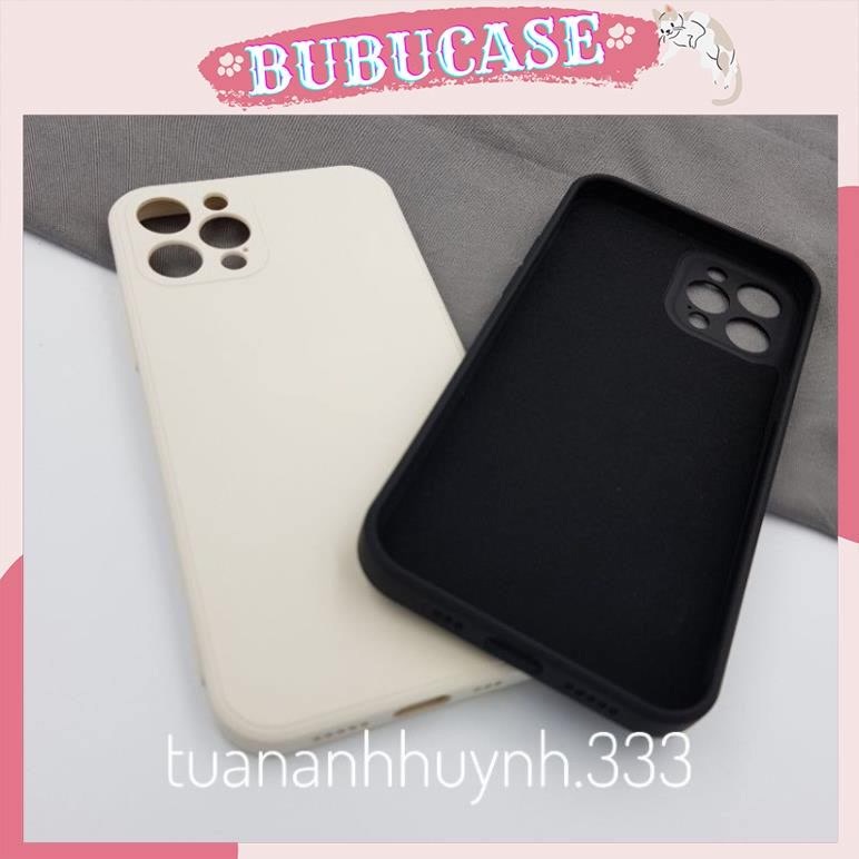 Ốp iPhone chống bẩn có hình táo 12 Pro - Full viền camera - Lót nhung êm ái