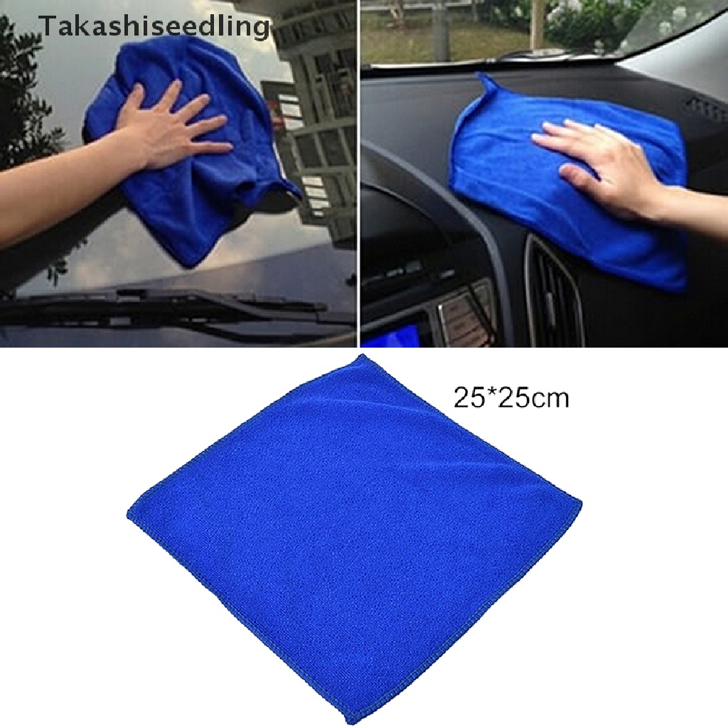 (Takashiseedling) Khăn Lau Xe Hơi Bằng Sợi Nhỏ Màu Xanh Dương Tuyệt Vời