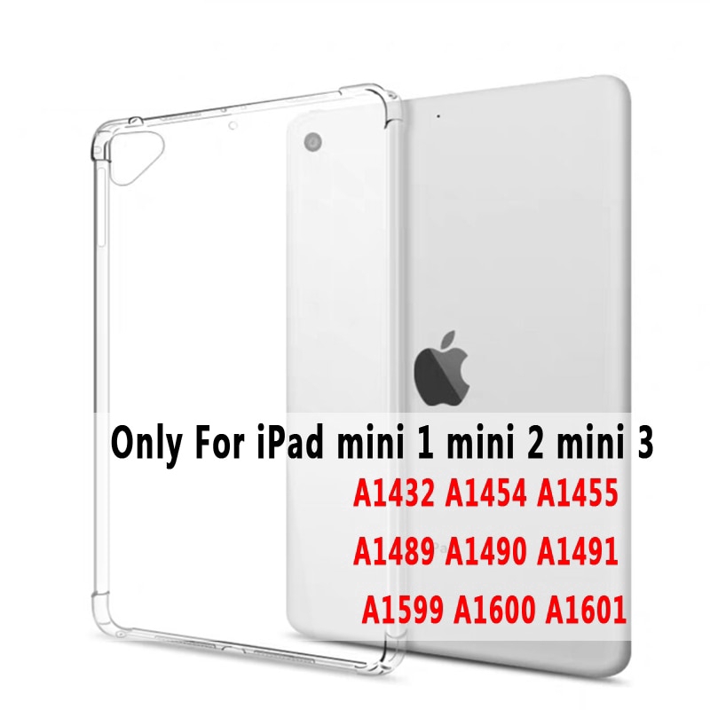 Apple iPad 2 3 4 9.7 2017 2018 Air mini 1 Pro 10.5 11 Clear Drop Resistance Silicone Cover Case