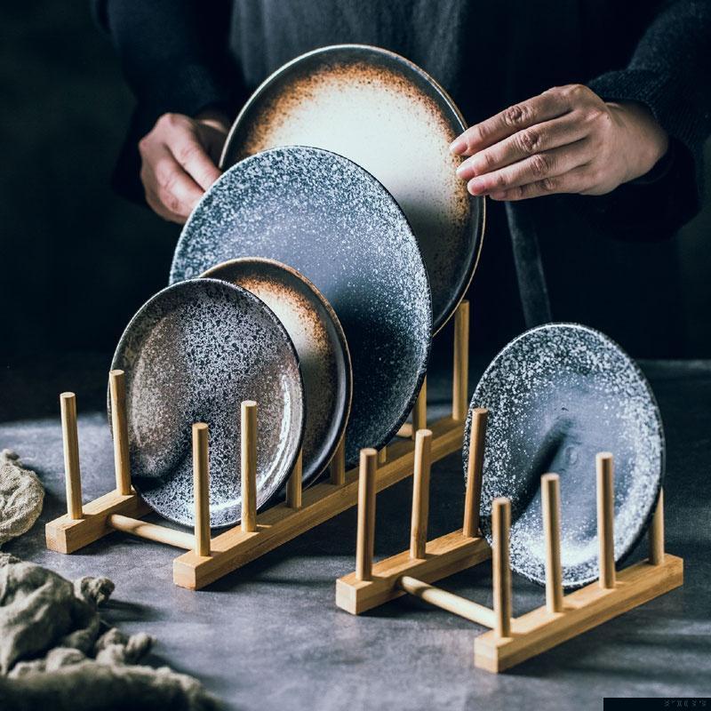 Giá gỗ để đĩa tiện lợi chuyên dụng cho nhà bếp