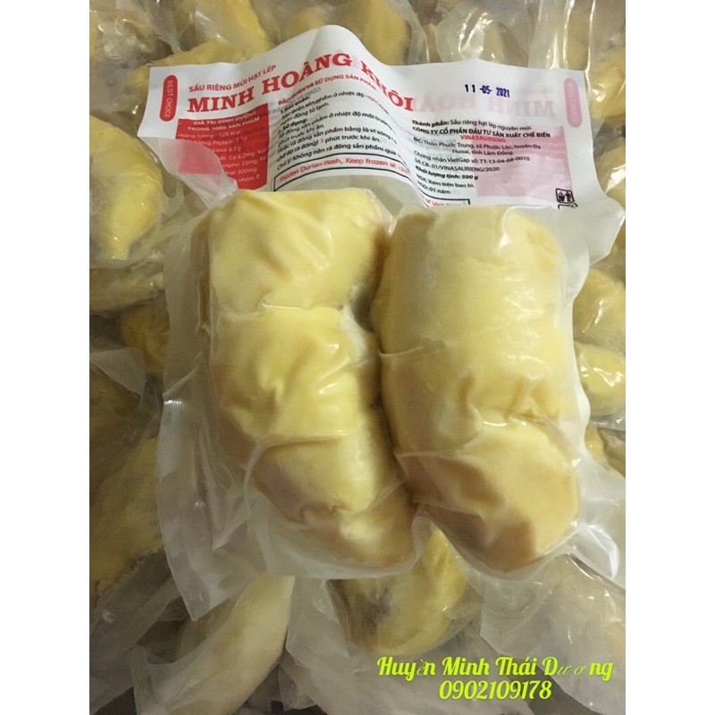 Sầu Riêng Bóc Múi Minh Hoàng Khôi Nhãn Đỏ 500g/1 túi