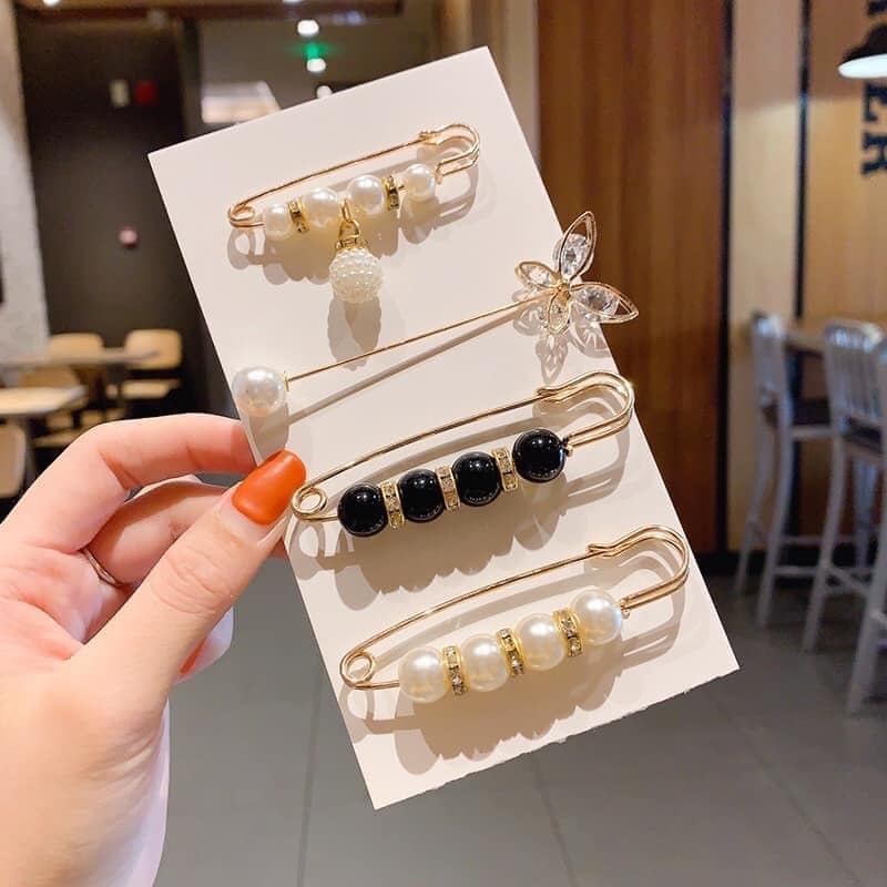 Set 4 Ghim cài áo quần cao cấp