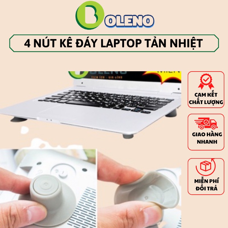 Bộ 4 nút kê laptop tản nhiệt bằng silicon, chân đế kê tản nhiệt laptop thông minh