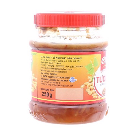 LỐC 6 LỌ TƯƠNG HỘT ĐẬU NÀNH CHOLIMEX 250G/LỌ