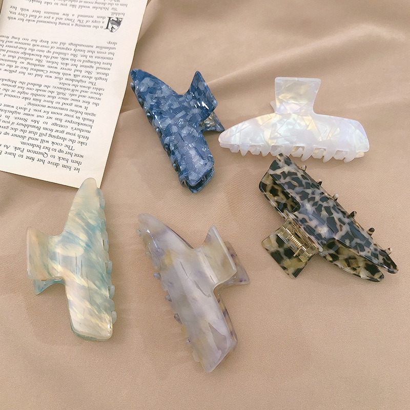 Kẹp Tóc Hình Cá Mập Phong Cách Pháp Cổ Điển Thời Trang Mùa Hè Cao Cấp Dành Cho Nữ