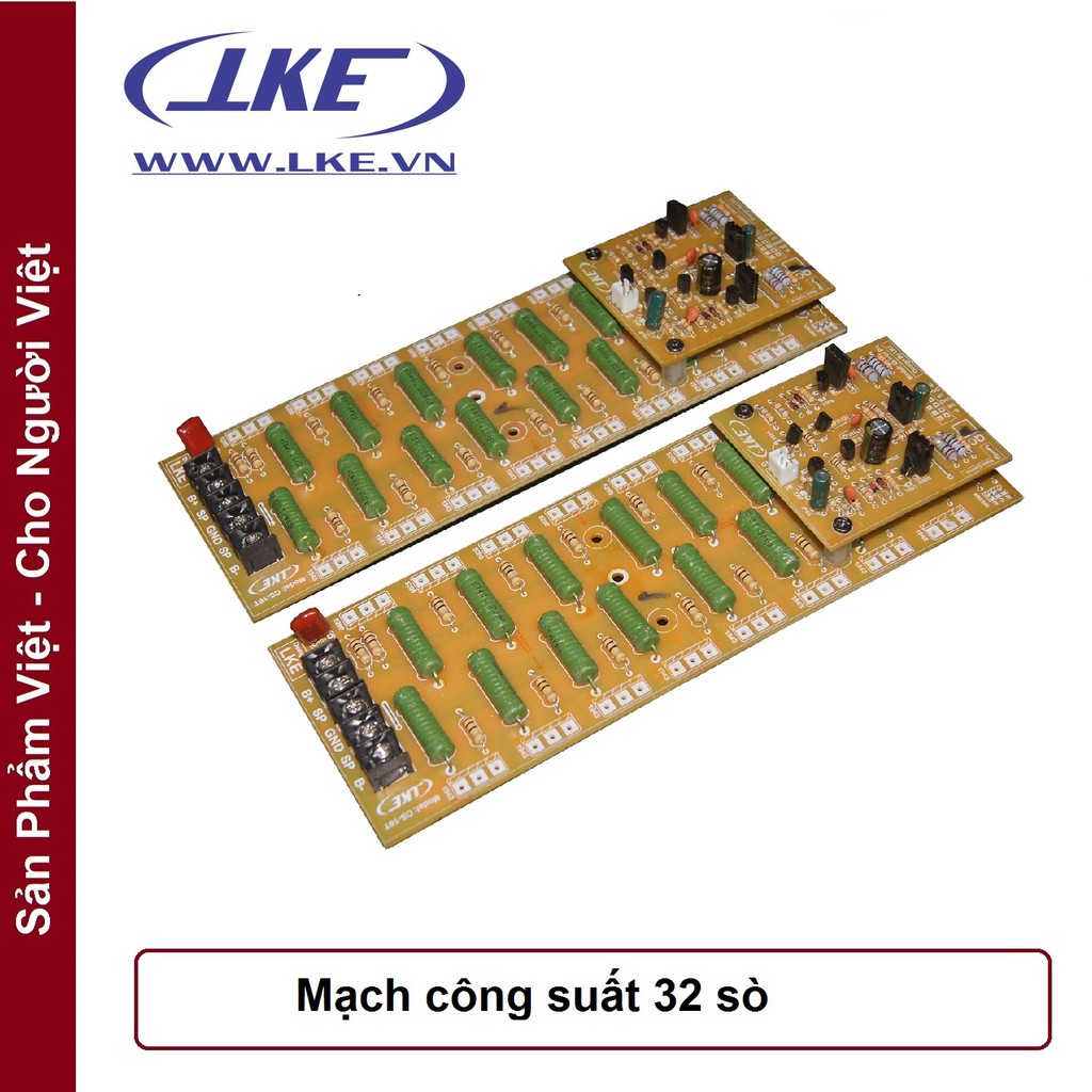 1 cặp mạch công suất 32 sò 720W LKE Fip màu vàng