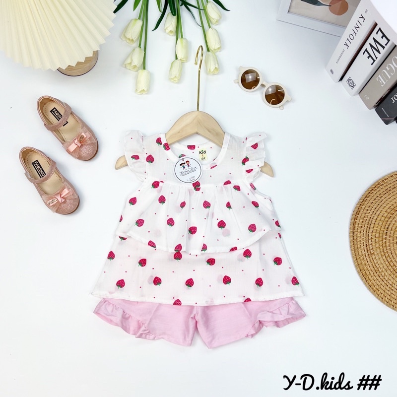 Bộ boil cánh tiên mát mẻ cho bé gái - BB2T