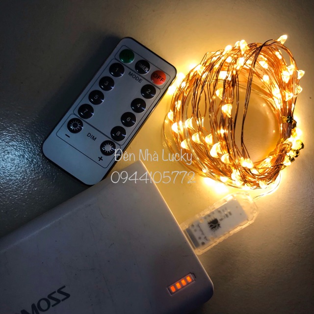 Đèn đom đóm + REMOTE điều khiển ( đèn fairy light ) trang trí phòng ngủ ấm áp