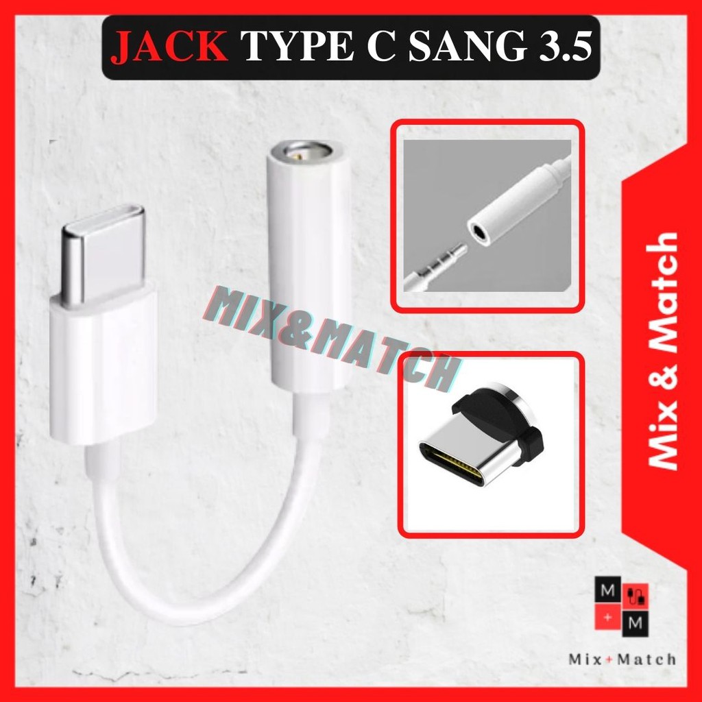 Jack chuyển Type C sang cổng 3.5mm BẢO HÀNH 1 ĐỔI 1 truyền tải âm thanh hay và có hộp đựng