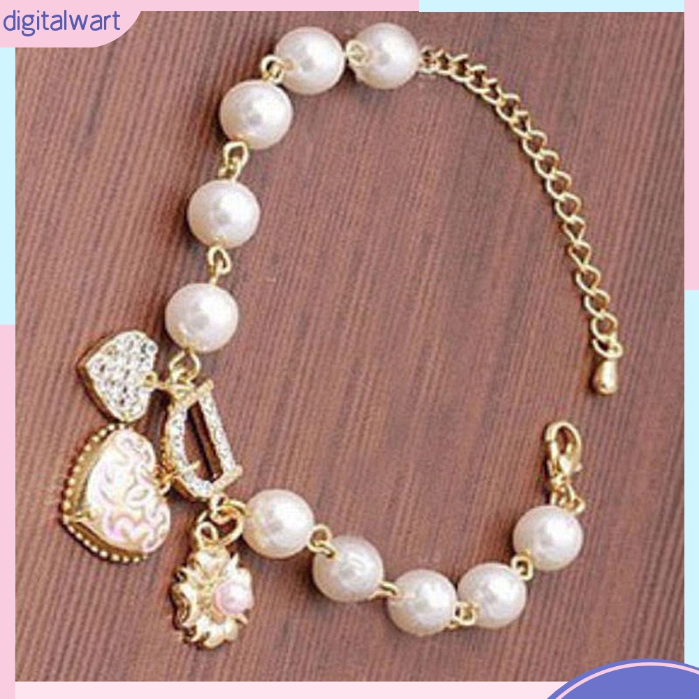 Vòng tay thiết kế chuỗi hạt ngọc trai nhân tạo sang trọng cá tính thanh lịch dành cho nữ
