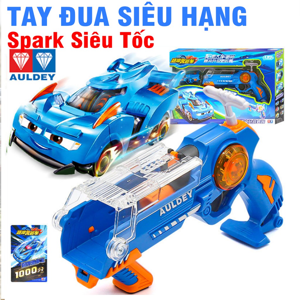 Tay đua siêu hạng Bộ xe đua và bệ phóng cao cấp Spark Siêu Tốc đồ chơi trẻ em