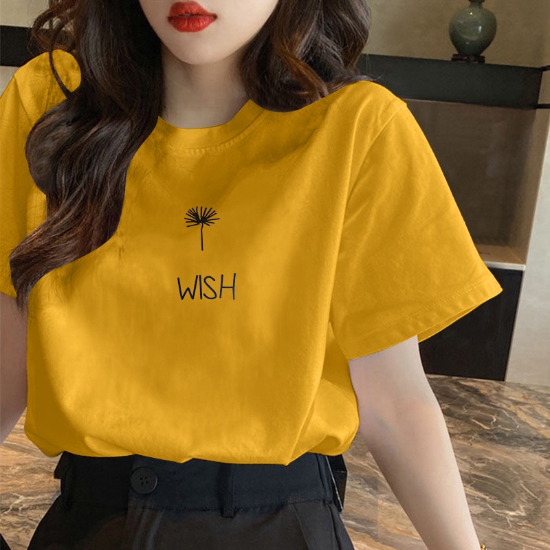 Korean version of loose fashion print trend short-sleeved T-shirt woman