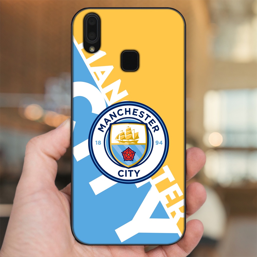 Ốp lưng Vivo Y91, Y95 viền đen in hình Manchester City MC