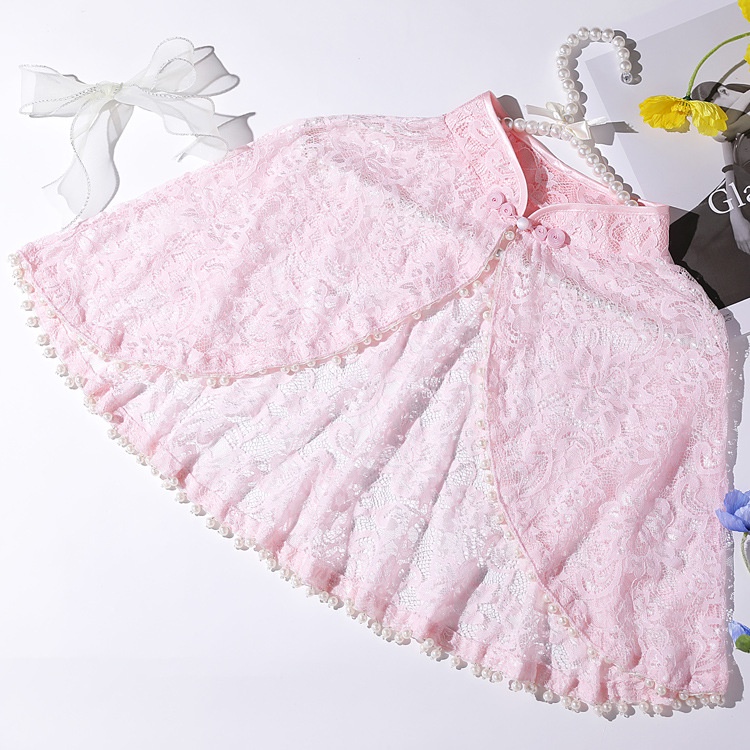 Áo Choàng Ren Mỏng Màu Đỏ / Đen Sang Trọng Cho Cô Dâu