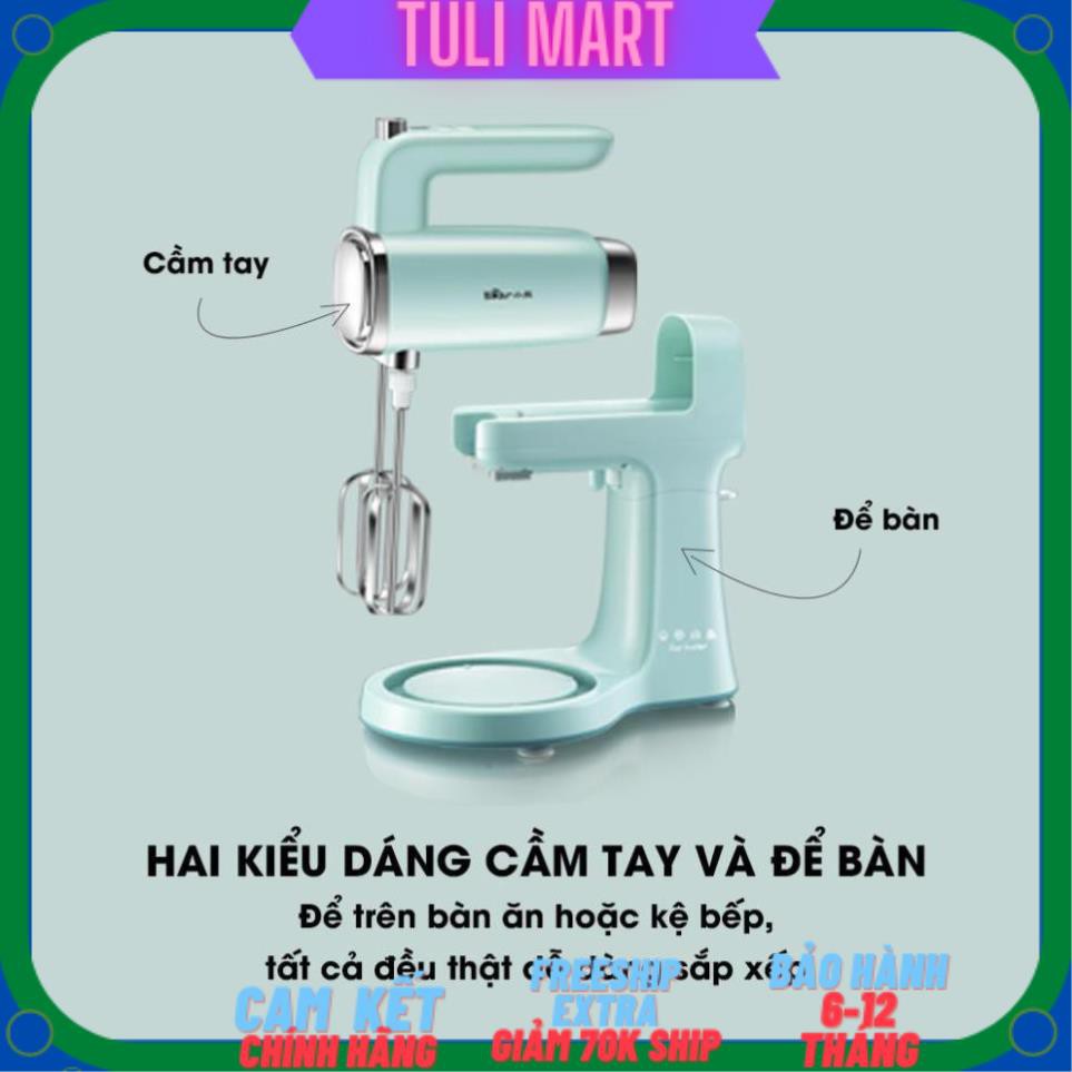 Máy Đánh Trứng Để Bàn Đa Năng Bear, Máy Đánh Trứng Cầm Tay Mini, Máy Đánh Bột, Đánh Kem Mini Để Bàn_Bảo Hành 12 Tháng