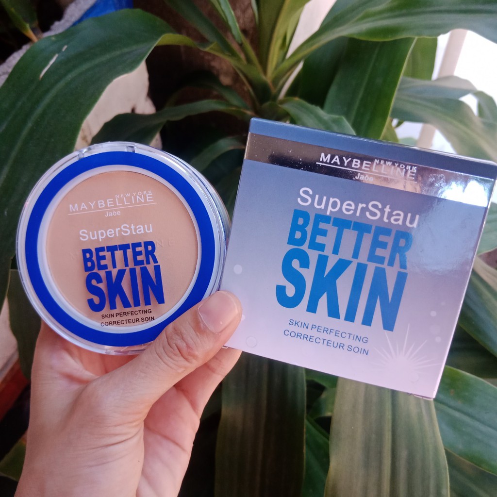 Phấn Phủ maybelline 2 tầng super better skin xanh mịn thấm dầu hiệu quả