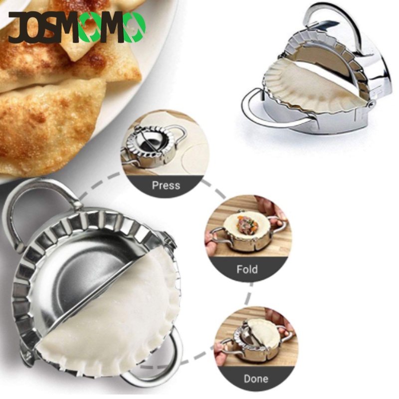 JOSMOMO Máy làm bánh bao bằng thép không gỉ Empanada Press Wrapper Dough Cutter Pie Ravioli Duum Mold Mold Phụ kiện nhà bếp Jiaozi Maker