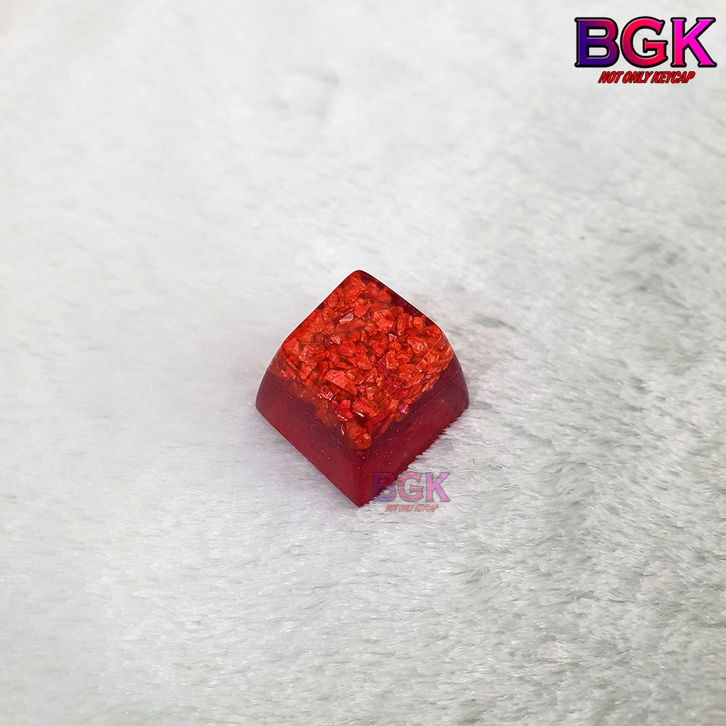 Keycap Lẻ Tinh Thể Đỏ RED Crystal Keycap SA profile ( keycap resin độc lạ )( Keycap Artisan )