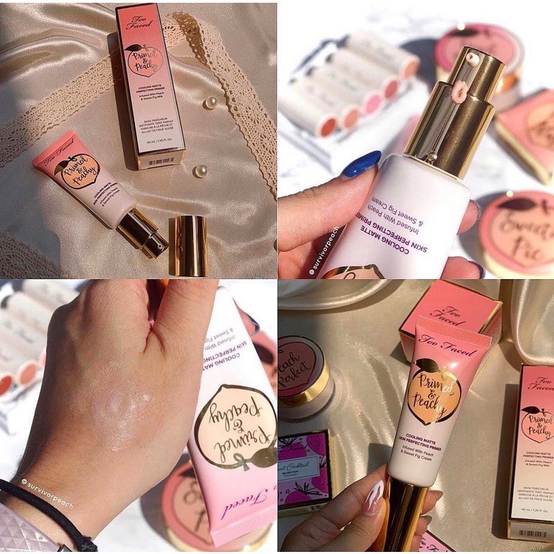 Kem lót Too Faced Primed n Peachy Cooling Matte Fullsize | BigBuy360 - bigbuy360.vn