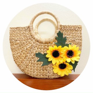 Túi cói hoa thị hoa hướng dương, hoa cúc