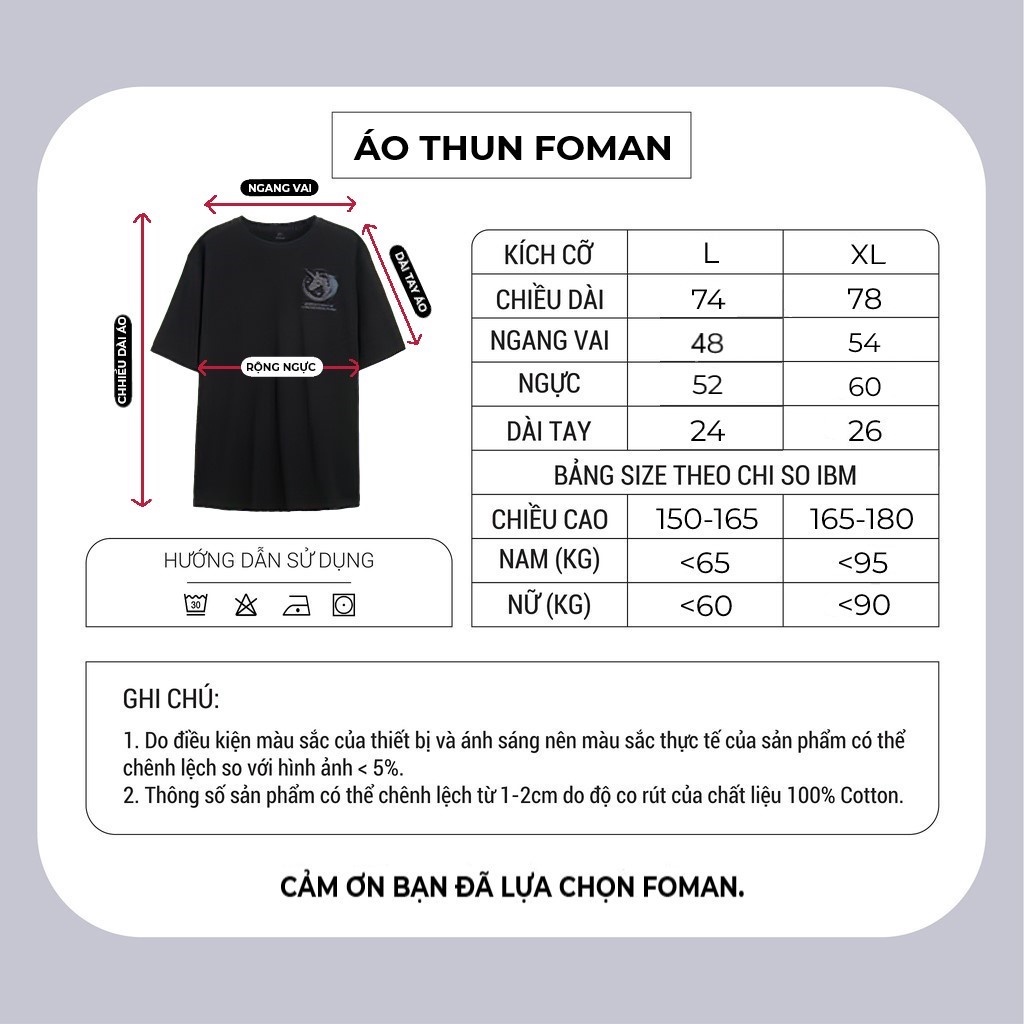 Áo thun tay lỡ FOMAN cao cấp Unisex nam nữ Cotton oversize form rộng thoải mái thoáng mát REFLECTIVE UNICORN