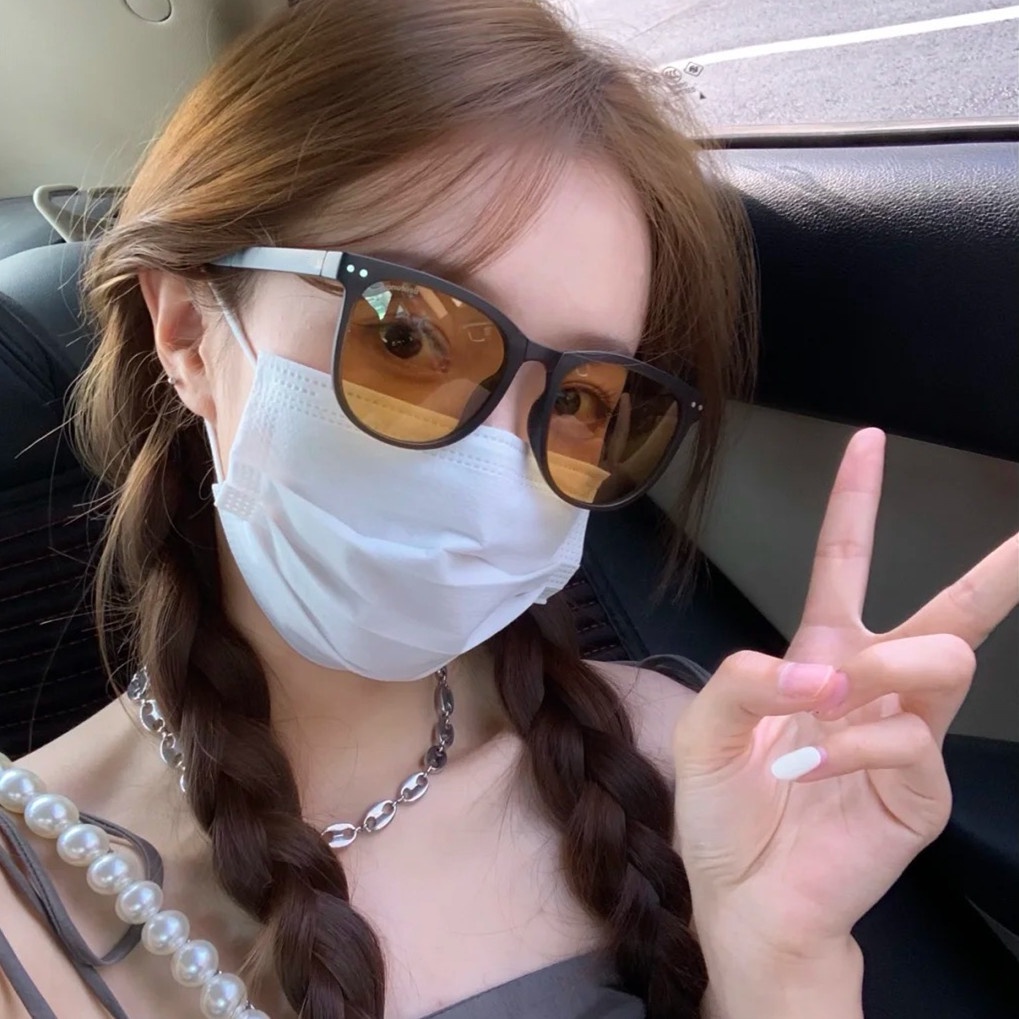 Kính Mát Màu Nâu Phong Cách Hàn Quốc