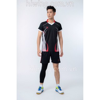 Bộ quần áo bóng chuyền nam nữ hiwing chính hãng màu đen [In tên số miễn phí]