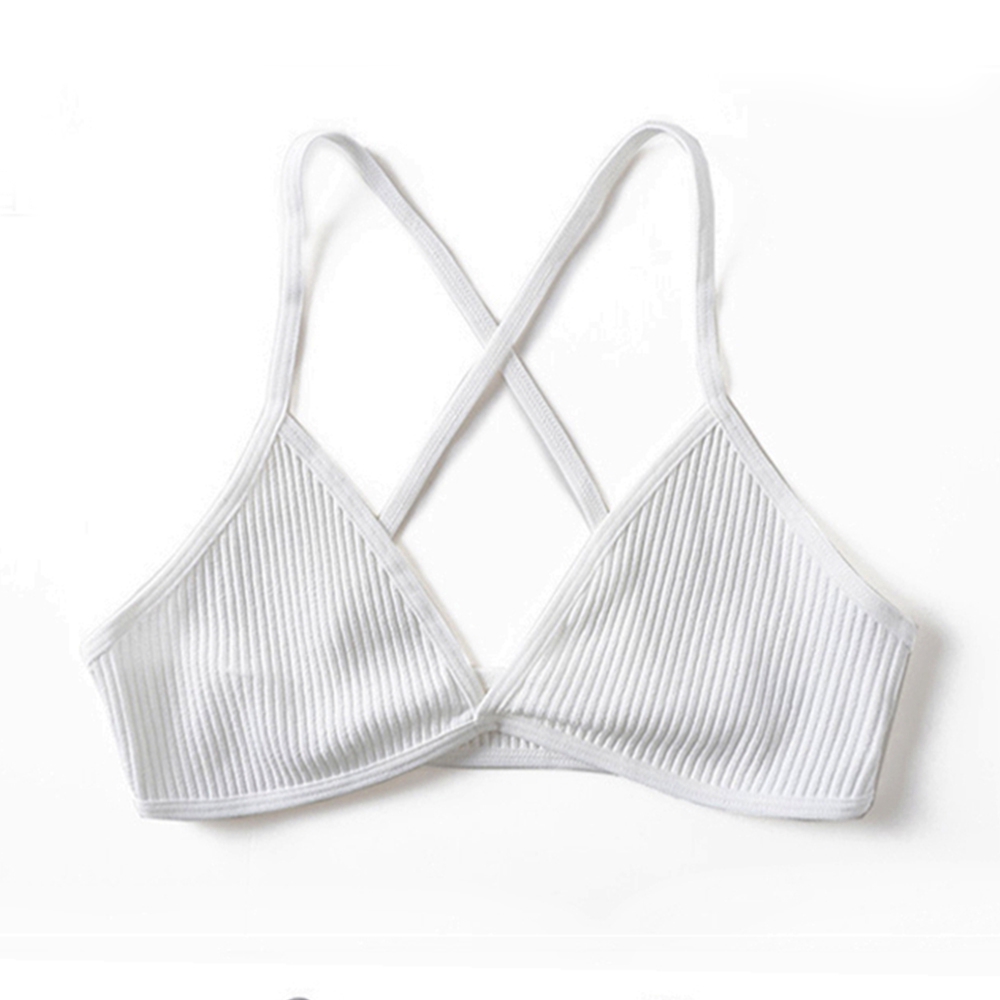 Áo lót cotton cổ V sâu không gọng quyến rũ