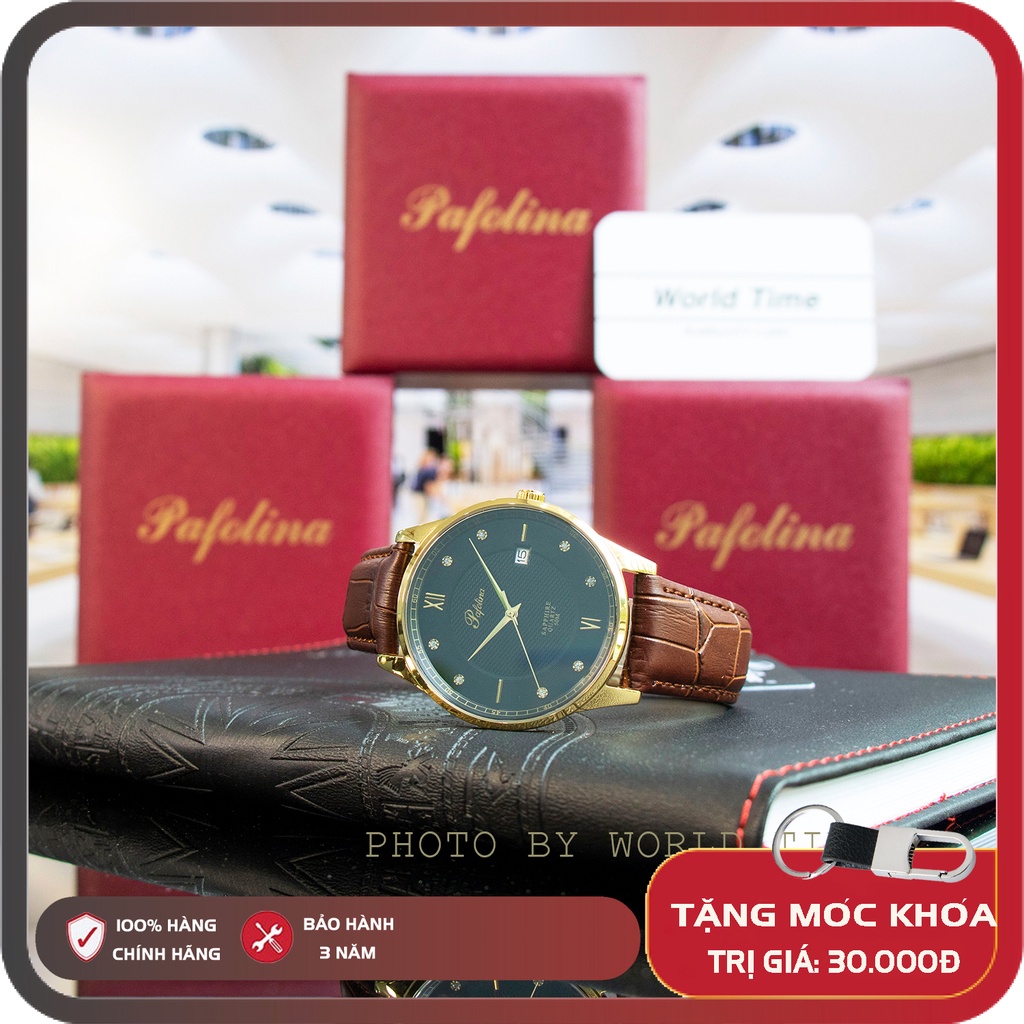 Đồng Hồ Nam dây da pafolina 5034m  [ Chính Hãng Full Box ] Sapphire Chống Xước , Chống Nước