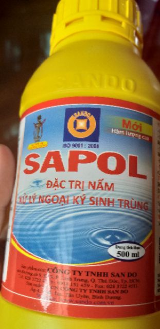 Đặc trị nấm, xử lý ngoại ký sinh trùng trên cá- Sapol- sản phẩm mới hàm lượng cao