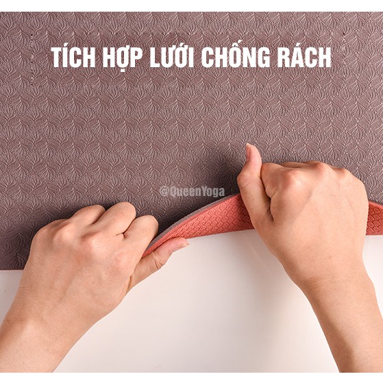 Thảm Tập Yoga BODHI Cao Cấp 2 Lớp Không Mùi Chống Rách Chống Trơn Trượt TPE Dày 6mm Và 8mm