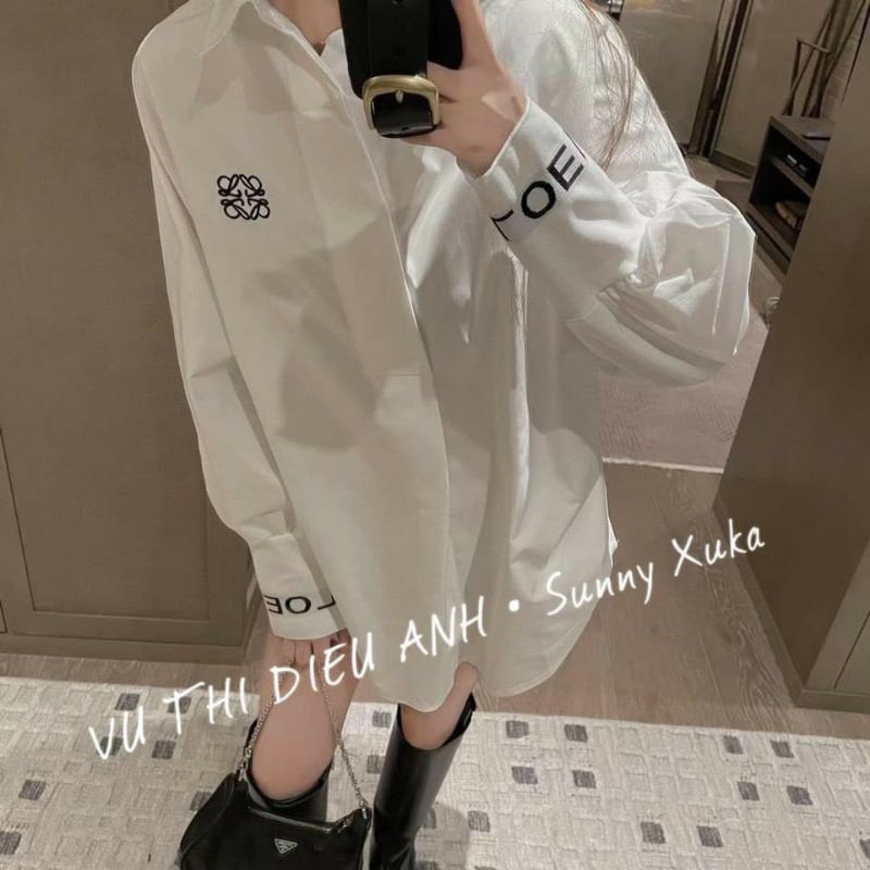 Áo sơ mi thêu tay bo len